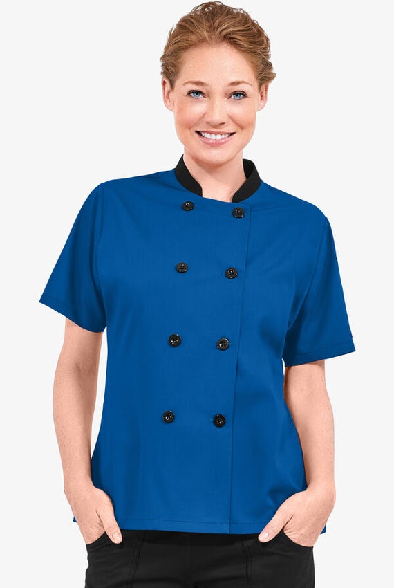 Women's Short Sleeve Double Breasted Chef Coat With Name - Etsy