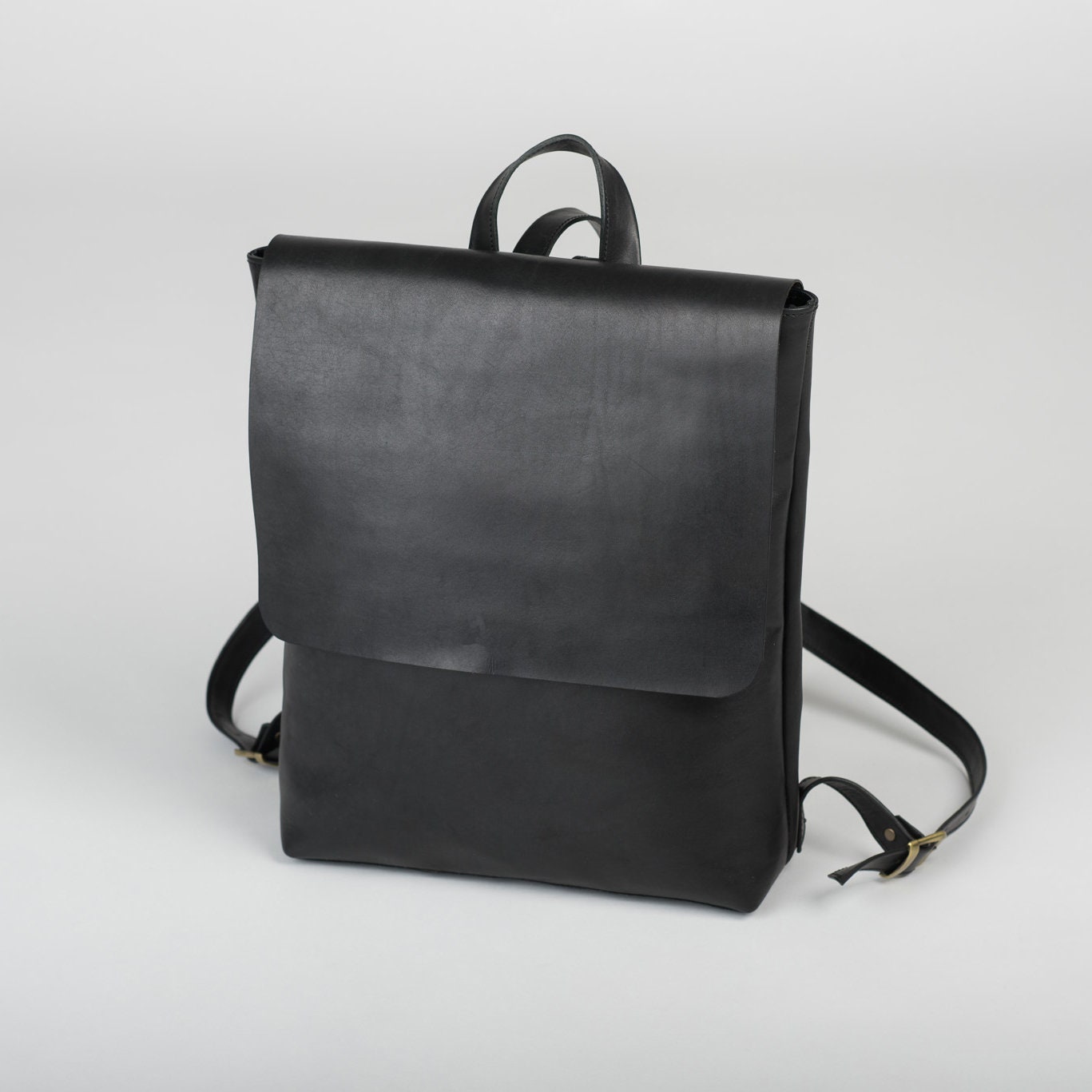 Backpack Leather Black Laptop Backpack Leather Rucksack Etsy Australia