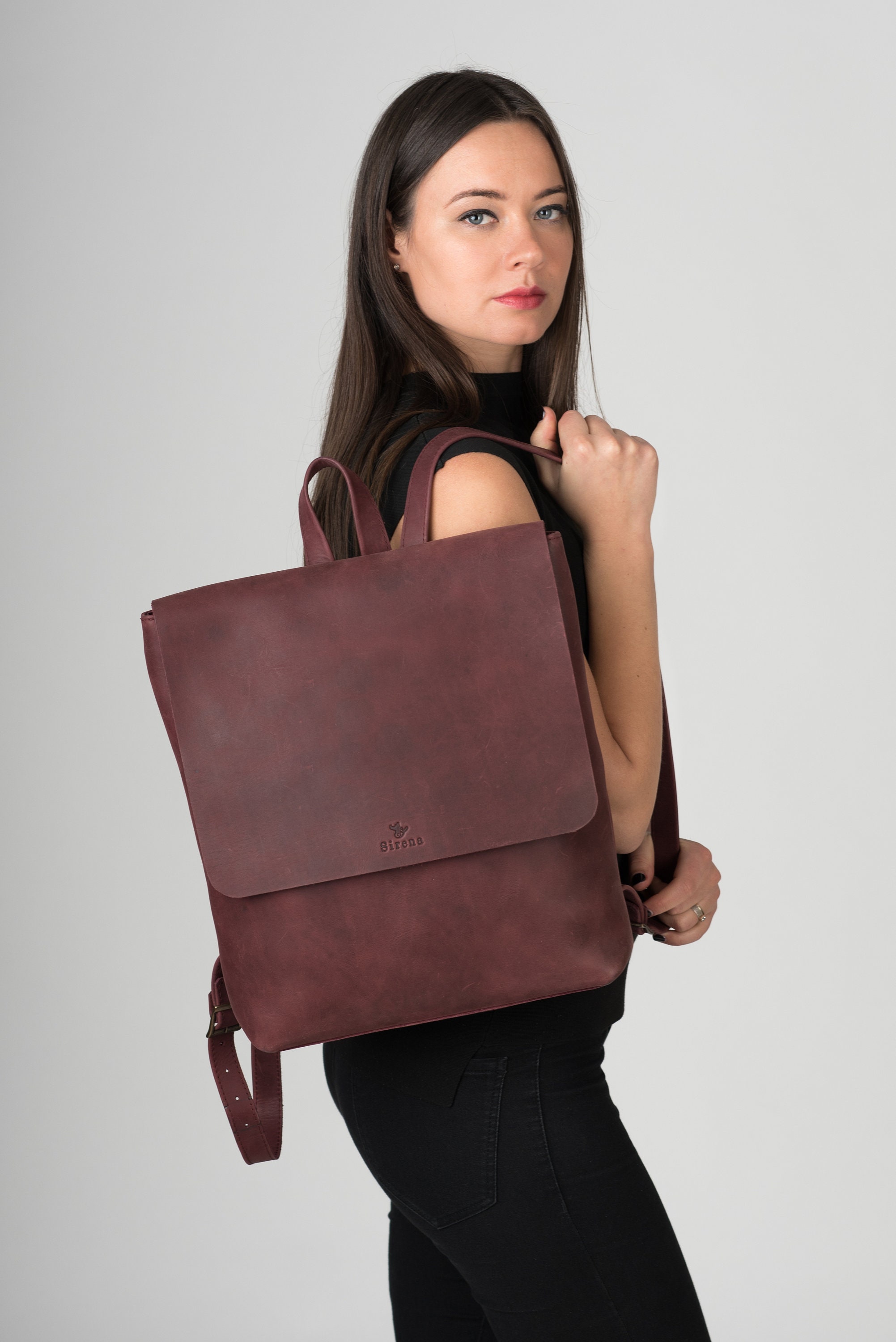 Backpack Leather Black Laptop Backpack Leather Rucksack Etsy Australia