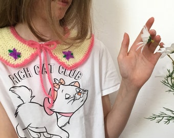 Col Claudine amovible fait main au crochet