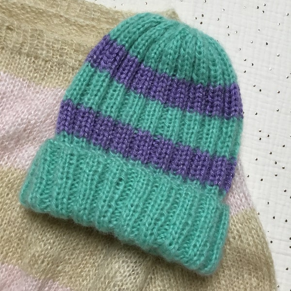 Bonnet tricoté main