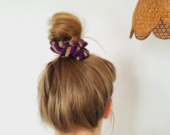 Large shiny scrunchie, elastic scrunchie, handmade hair accessory