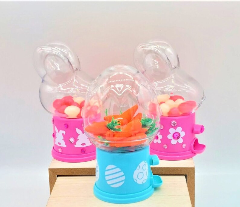 Personalized Easter Candy Dispenser Bunny Shaped Gumball Etsy