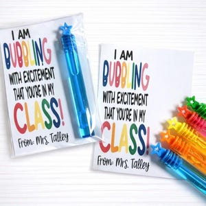 Custom Back to School Bubbles – Class Gift From Teacher - Student Welcome Gifts - 1st Day of School - Teacher to Student Gift