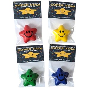 Back to School Gifts - Welcome Back To School Favors - Ready To Gift - Squishy Star Favors - Class Gift From Teacher - 1st Day of School