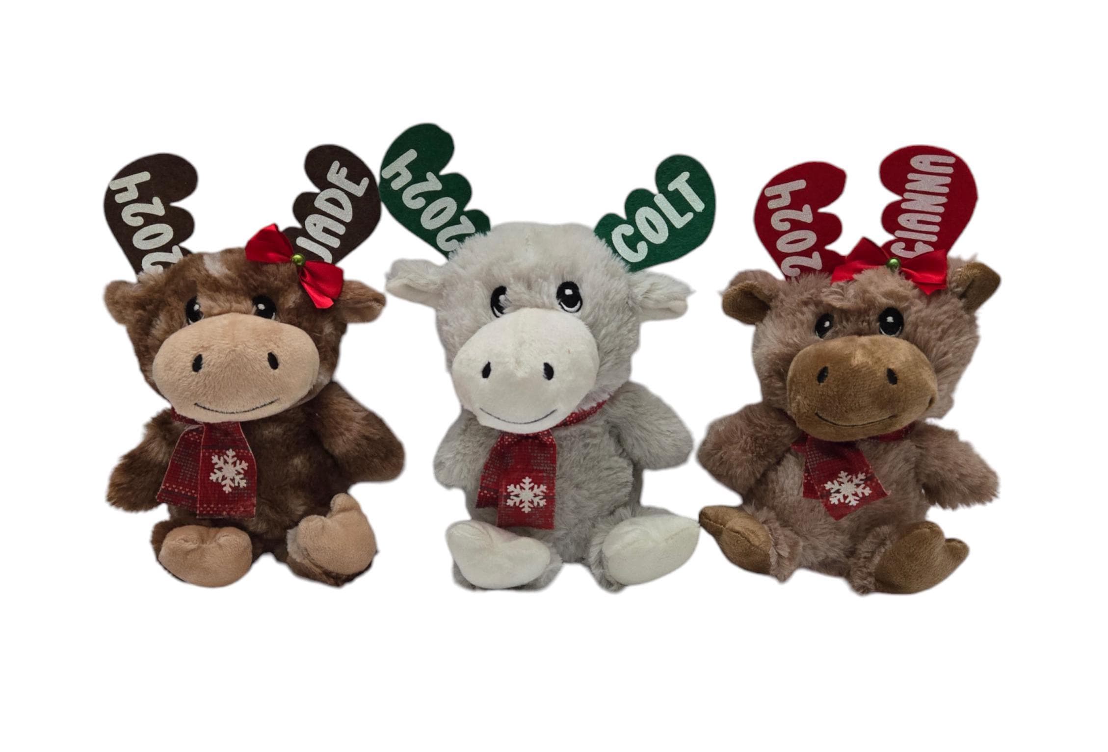 Personalized Chocolate-scented Christmas Moose Plush | Soft and