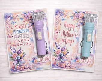 Mother’s Day Mini Flashlight Favors - Mom Gift From Kids - Classroom Mother’s Day Handout - Bulk Mother's Day Gifts - Ready To Gift