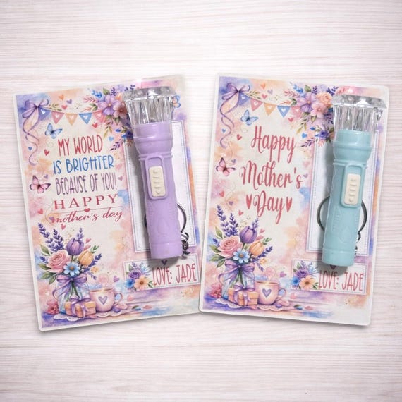Mother’s Day Mini Flashlight Favors - Mom Gift From Kids - Classroom Mother’s Day Handout - Bulk Mother's Day Gifts - Ready To Gift