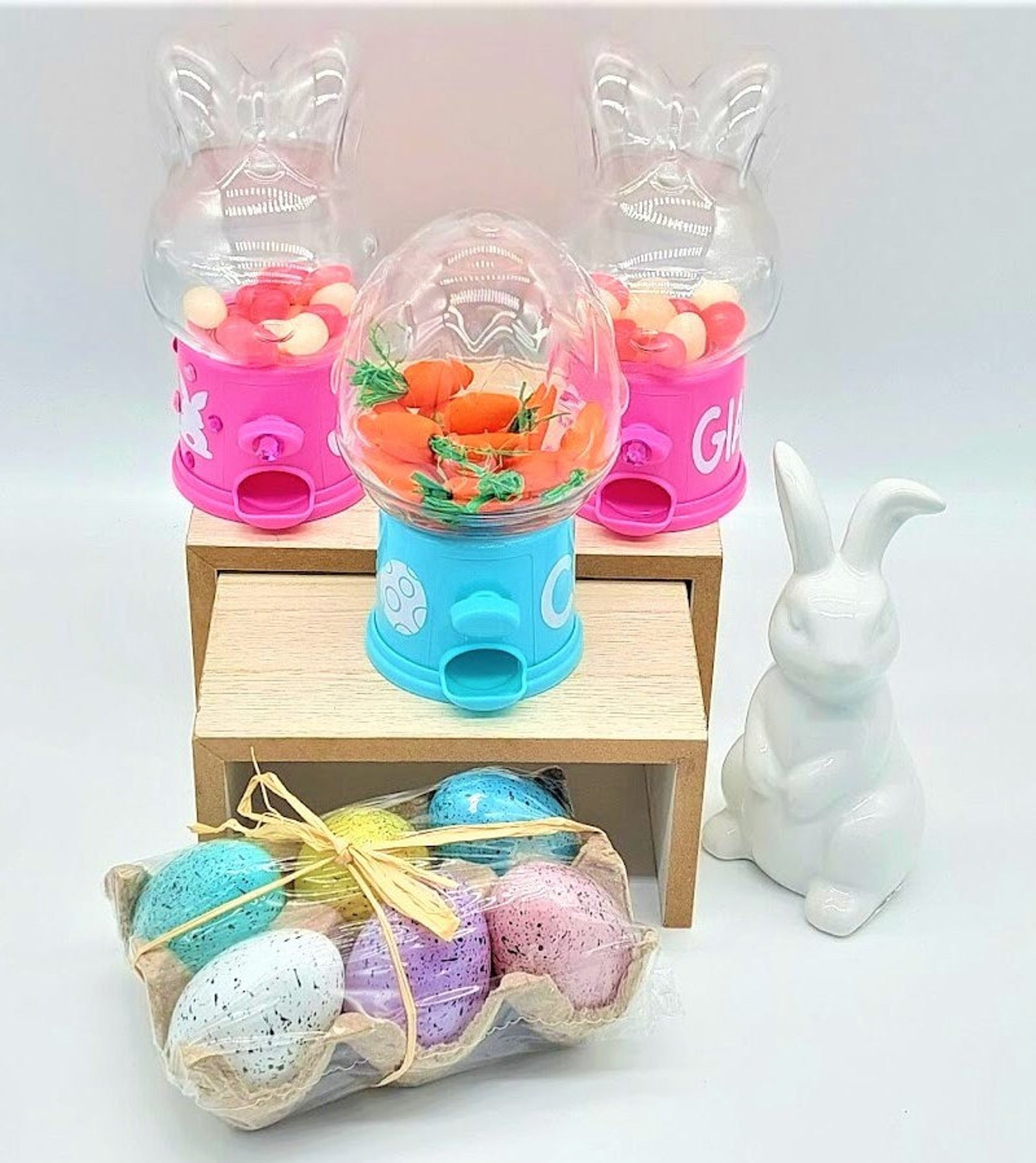 Personalized Easter Candy Dispenser Bunny Shaped Gumball Etsy