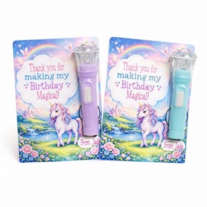 Magical Unicorn Birthday Party Favors - Mini Flashlights - Girls Birthday Favors - Non Candy Kids Favors - Unicorn Magical Goodie Bags