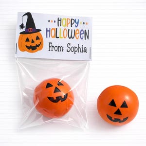 Squishy Pumpkin Balls - Halloween Party Favors - Ready to Gift Halloween Favors - Kids Halloween Party - Trunk or Treat Handouts