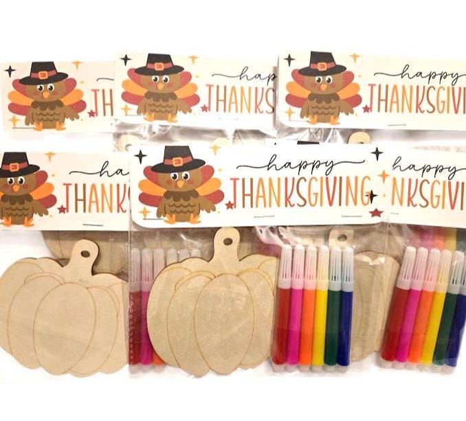 Thanksgiving Pumpkin Coloring Gift Set - Kids Boo Basket Filler ...