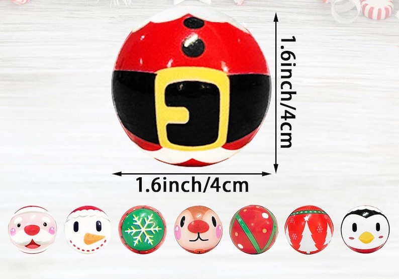 Palline squishy a tema natalizio - Pronte da regalare - Bomboniere natalizie all'ingrosso - Feste di Natale in classe - Regali per studenti - Regali di Natale immagine 4