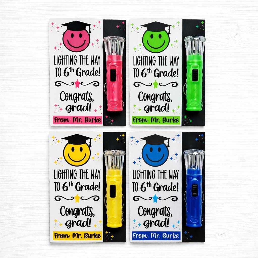 Fifth Grade Graduation - Mini Flashlight Party Favors - Ready to Gift ...
