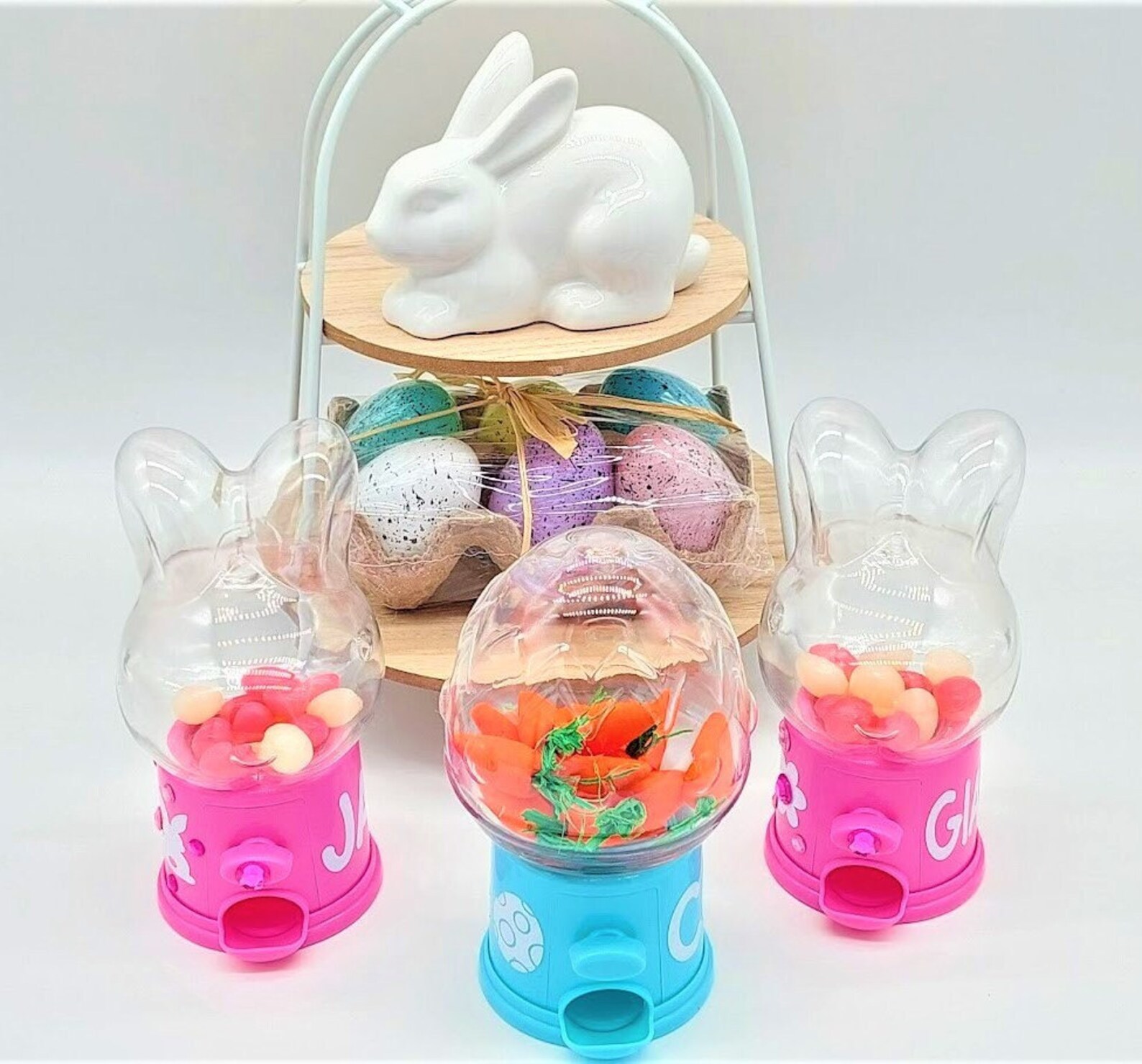Personalized Easter Candy Dispenser Bunny Shaped Gumball Etsy