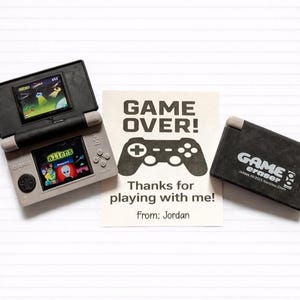 Gamer Birthday Party Favors – Game Controller Eraser with "GAME OVER!" Card – Kids Video Game Party – Goodie Bag Stuffers - Non Candy Favors