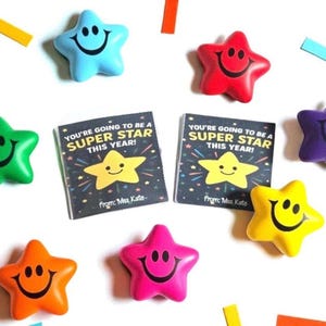 Back to School Gifts - Welcome Back To School Favors - Ready To Gift - Squishy Star Favors - Class Gift From Teacher - 1st Day of School
