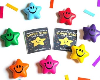 Back to School Gifts - Welcome Back To School Favors - Ready To Gift - Squishy Star Favors - Class Gift From Teacher - 1st Day of School