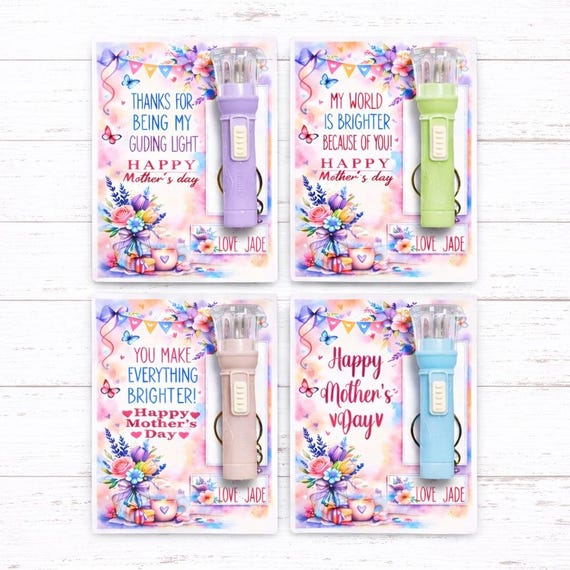 Mother’s Day Gifts - Mini Flashlight Favors - Mom Gift From Kids - Classroom Mother’s Day Handout - Bulk Mother's Day Gifts - Ready To Gift