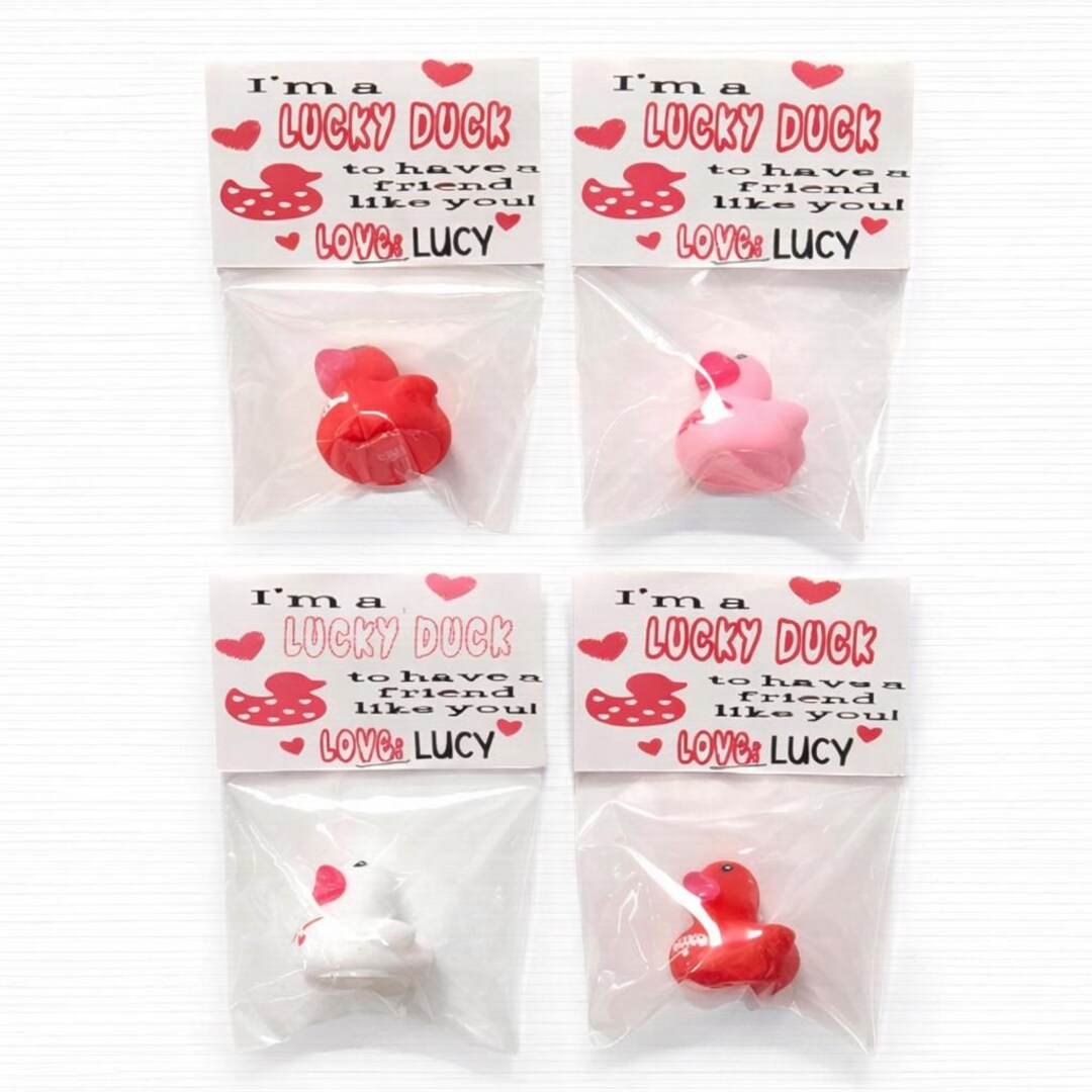Valentine’s Day Rubber Ducks - Custom Gift Tags - Classroom Exchanges ...