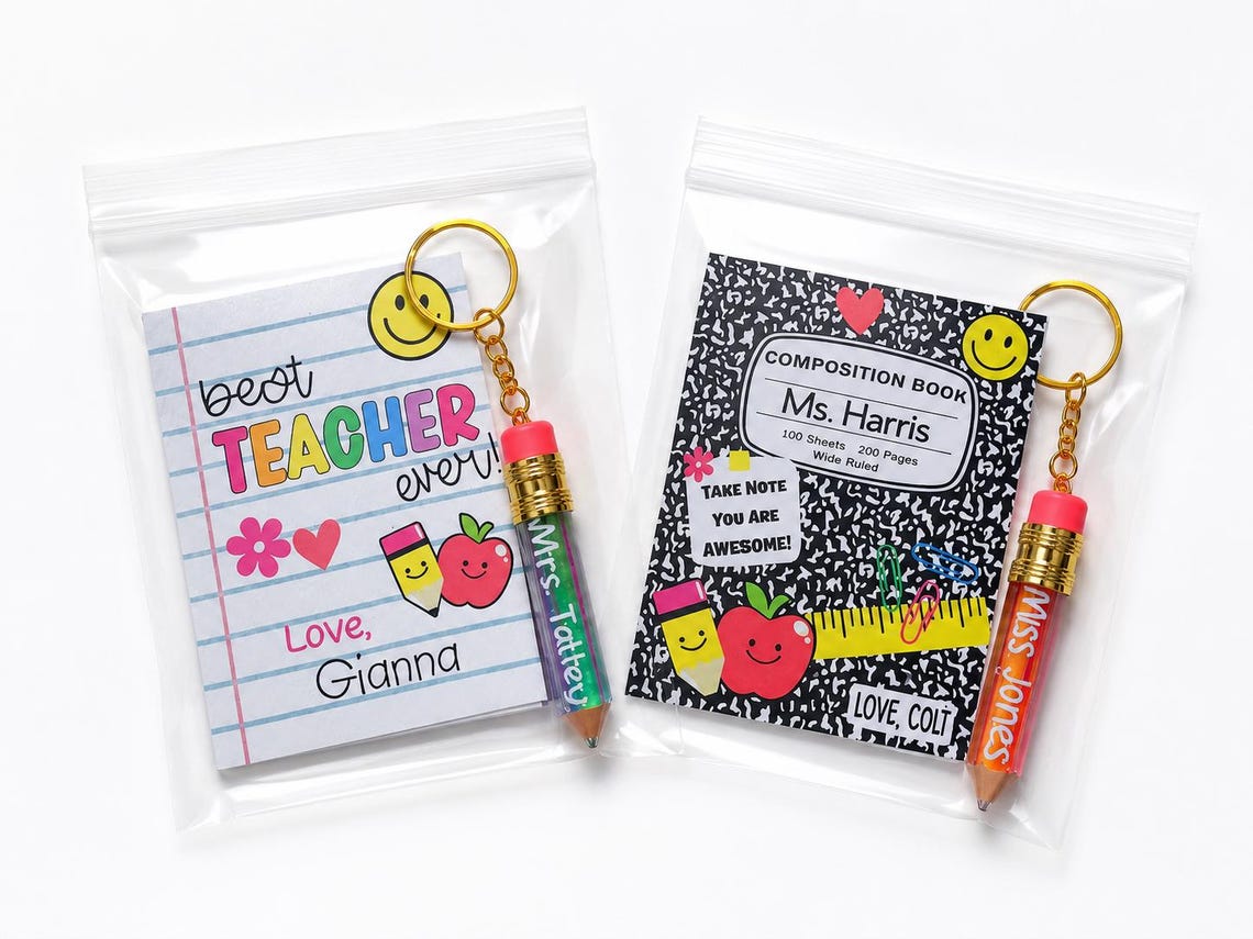 Personalized Teacher Keychain | Custom Teacher or Student Gift ...