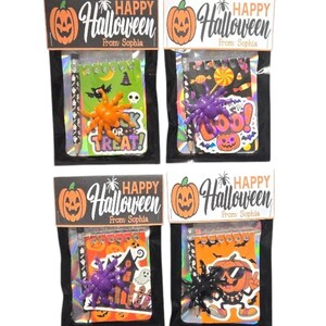 Halloween Gift Bags | Non Candy Trick or Treat Favors | Classroom Student Gifts | Bulk Halloween Party Favors | Trunk or Treat Bags