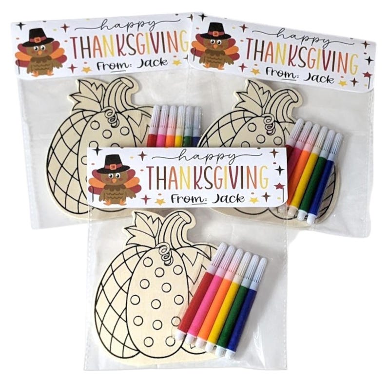 Thanksgiving Pumpkin Coloring Gift Set - Kids Boo Basket Filler ...