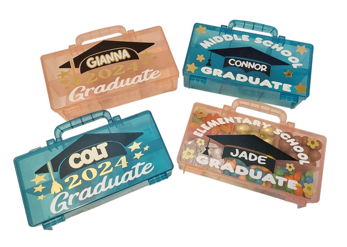 Graduation Containers Personalized Graduation Snackle Container With Handle - Unique Gift ...