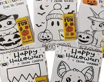 Halloween-målarkit - redo att gåva - Boo-korgfyllnad, klassrumsfestgåva, Halloween-aktivitet för barn - personlig Halloween