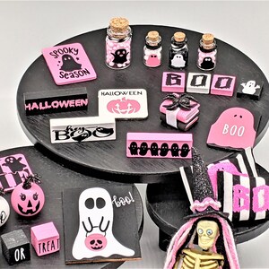 12 Scheletri In Miniatura Di Plastica Beige Per Halloween - Per Diorami, Case Delle Bambole E DIY - Foto 1