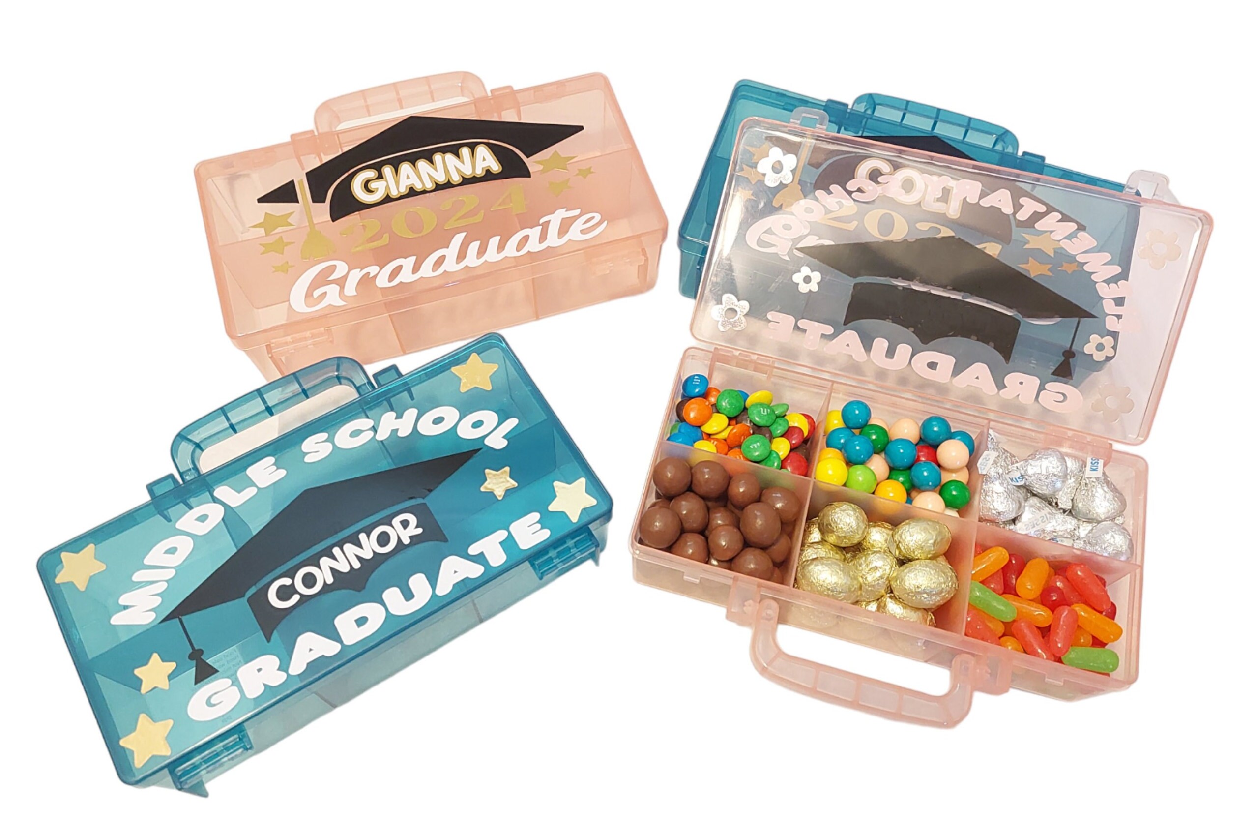 Graduation Containers Personalized Graduation Snackle Container With Handle - Unique Gift ...
