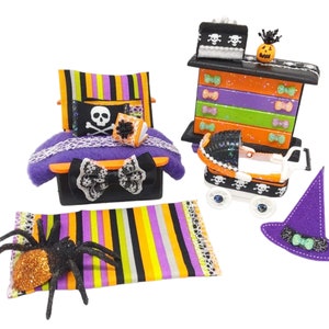 Halloween Dollhouse Furniture Set - Spooky Miniatures - Halloween Miniatures - Spooky Dollhouse Furniture - Kids Dollhouse - Halloween Gift