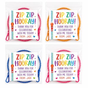 Zipper Bracelet Party Favors for Kids, Birthday Fidget Bracelet Gift, Kids Non Candy Party Favors, Kids Birthday Party Goodie Bags