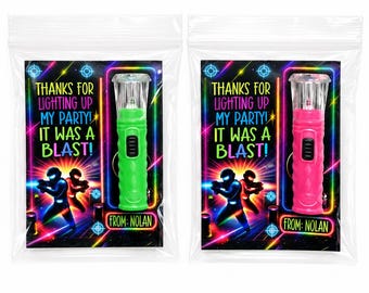 Gadget per feste a tema laser tag, mini torce elettriche, sacchetti regalo per compleanno a tema laser tag, gadget personalizzati per feste per bambini, regalo di ringraziamento non a base di caramelle