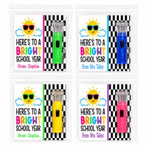 Back To School Gifts - Mini Flashlight Favors - Ready To Gift - Meet The Teacher Gifts - First Day of School Favors - Bulk Student Gifts