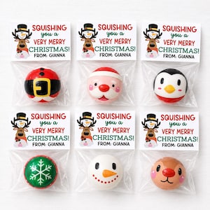 Bolas blandas con temática navideña - Listas para regalar - Recuerdos navideños al por mayor - Fiestas navideñas de clase - Regalos para estudiantes - Regalos para calcetines navideños