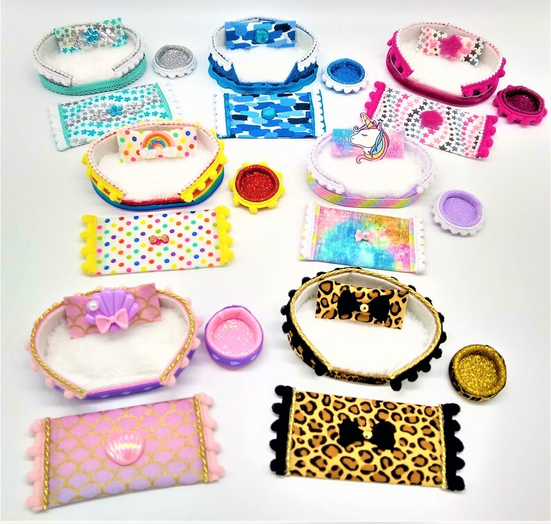 Doll Pet Bed Set Doll Furniture Dollhouse Furniture Pet Bed Etsy