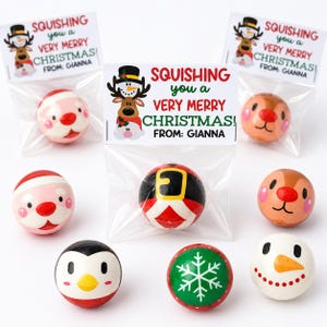Palline squishy a tema natalizio - Pronte da regalare - Bomboniere natalizie all'ingrosso - Feste di Natale in classe - Regali per studenti - Regali di Natale immagine 2