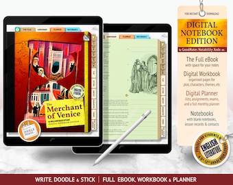 The Merchant of Venice: Digital Notebook Edition - for Notability, Goodnotes, on iPad & tablets. Great for GCSE English Literature Revision