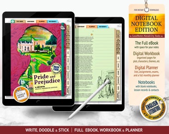 Pride And Prejudice: Digital Notebook Edition - for Notability, Goodnotes, on iPad & tablets. Great for GCSE English Literature Revision