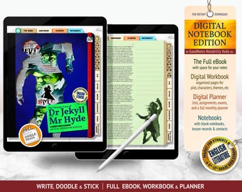 Dr. Jekyll and Mr. Hyde: Digital Notebook Edition - for Notability, Goodnotes, on iPad & tablets. Great for GCSE English Literature Revision