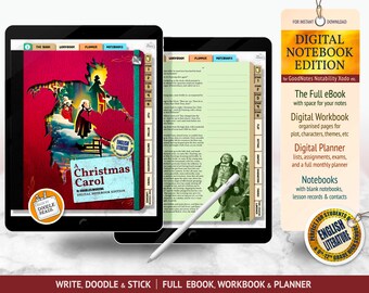 A Christmas Carol: Digital Notebook Edition - for Notability, Goodnotes, on iPad & tablets. Perfect for GCSE English Literature Revision