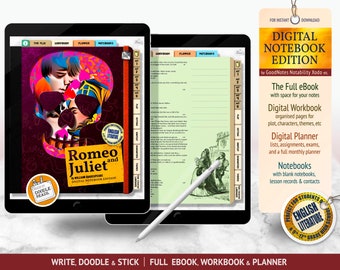 Romeo and Juliet: Digital Notebook Edition - for Notability, Goodnotes, on iPad & tablets. Great for GCSE English Literature Revision