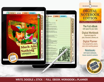 Much Ado About Nothing: Digital Notebook Edition - for Notability, Goodnotes, on iPad & tablets. Great for GCSE English Literature Revision