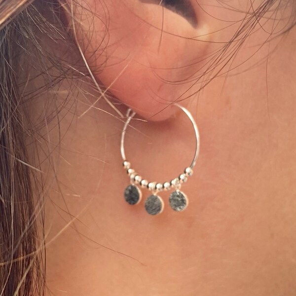 Beaded Hoop Earrings Etsy