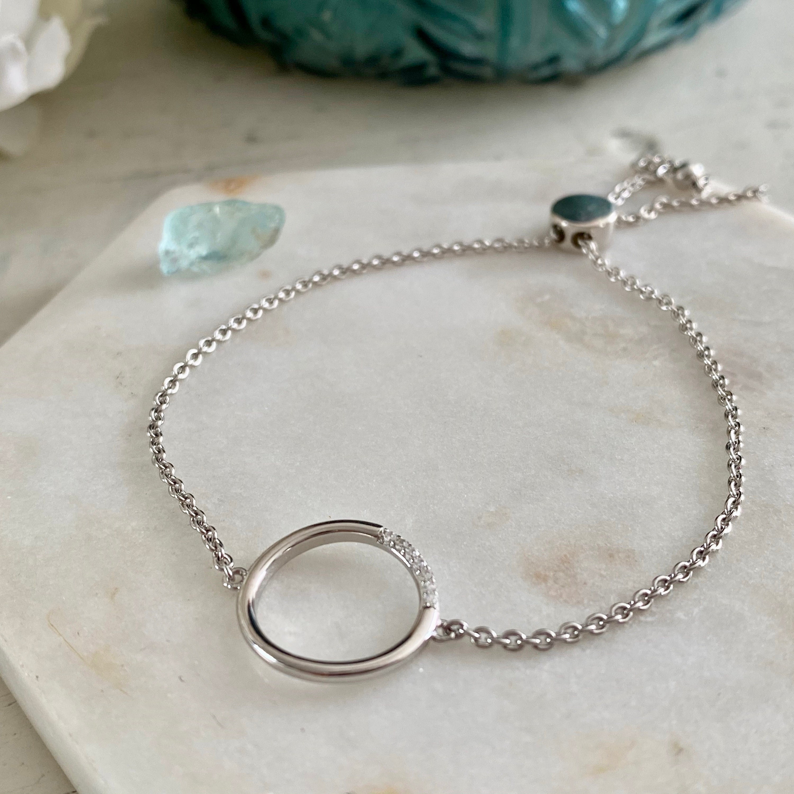 Sterling Silver Friendship Bracelet Adjustable silver Etsy