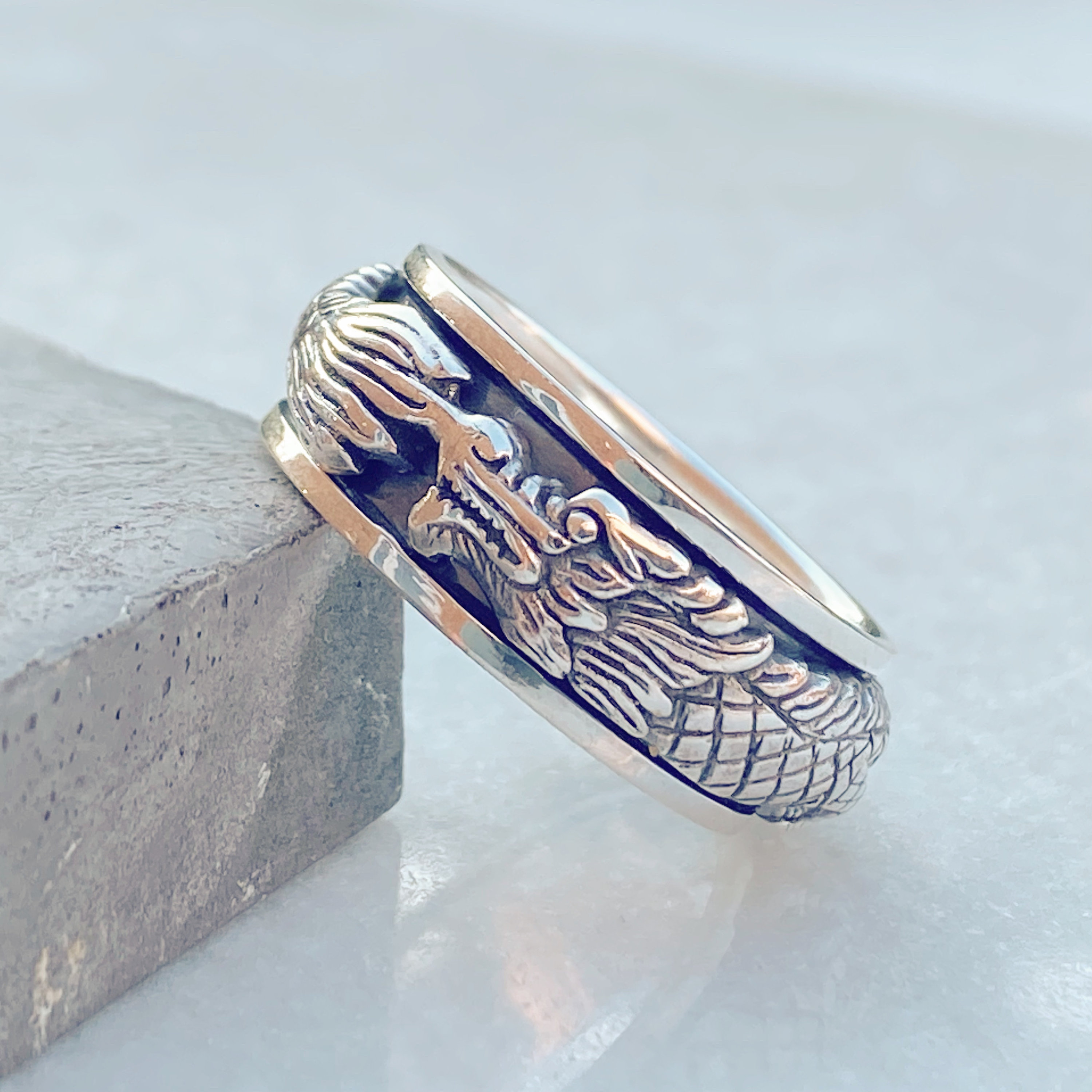 Scott Kay DRAGON RING for Men in Sterling Silver