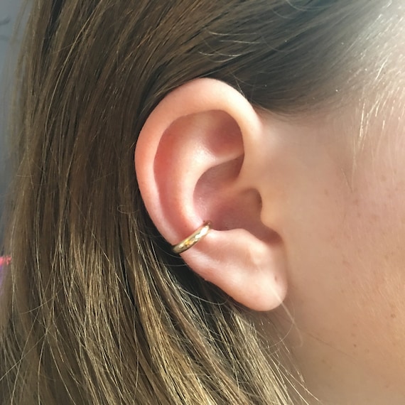 dainty textured ear cuff Delicate ear cuff in silver or gold filled