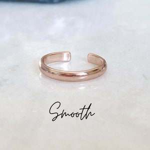Rose Gold toe ring, 14k gold filled toe ring, adjustable gold toe ring, SMOOTH rose gold toe ring, body jewellery, boho toe rings, pink gold