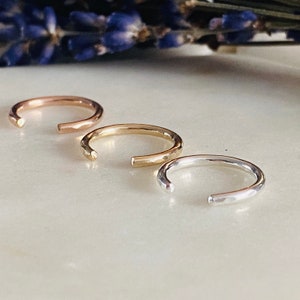 Gold Ear Cuff - Delicate Adjustable No Piercing Gold Filled Ear Cuff - Minimalist Gold Ear Cuff - 14K Gold Filled Earcuff - Fake Conch ring